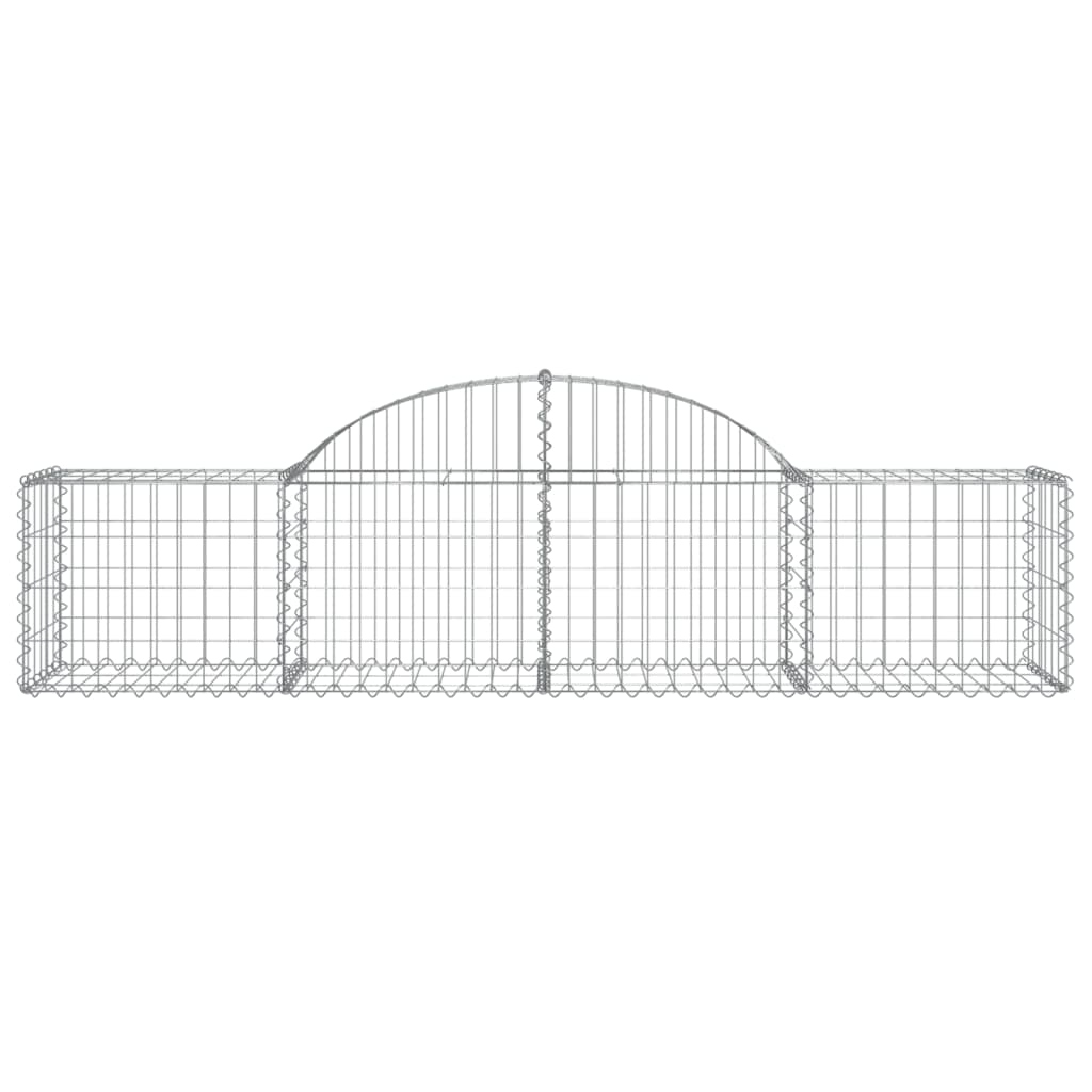 vidaXL Arched Gabion Baskets 9 pcs 200x50x40/60 cm Galvanised Iron