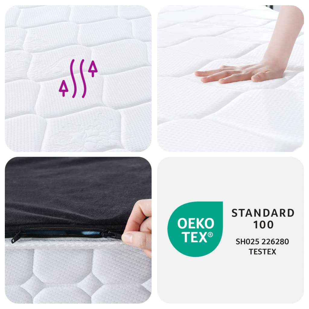 vidaXL Pocket Spring Mattress Medium Firm 90x200 cm