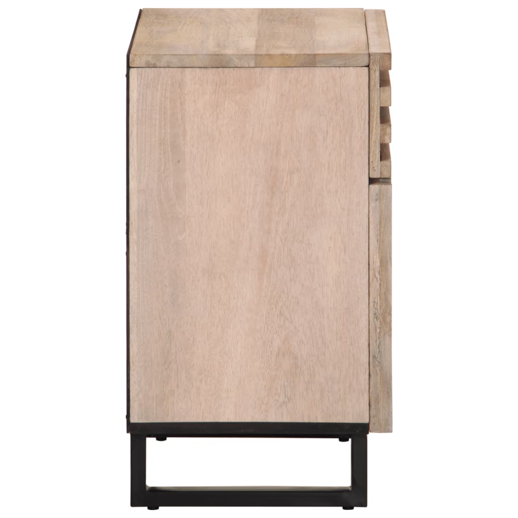 vidaXL Bedside Cabinet 50x34x60 cm Solid Wood Rough Mango