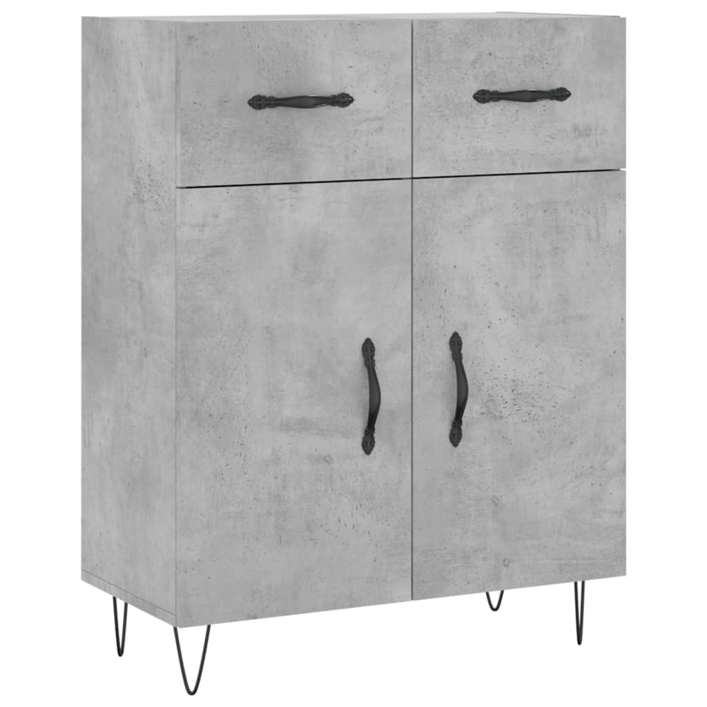 vidaXL Sideboard Concrete Grey 69.5x34x90 cm Engineered Wood