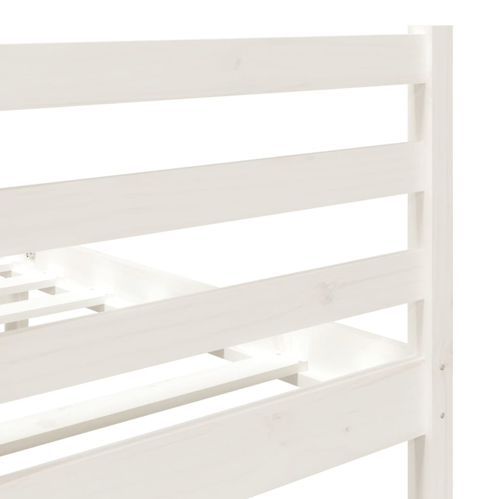 vidaXL Bed Frame without Mattress White Small Double Solid Wood