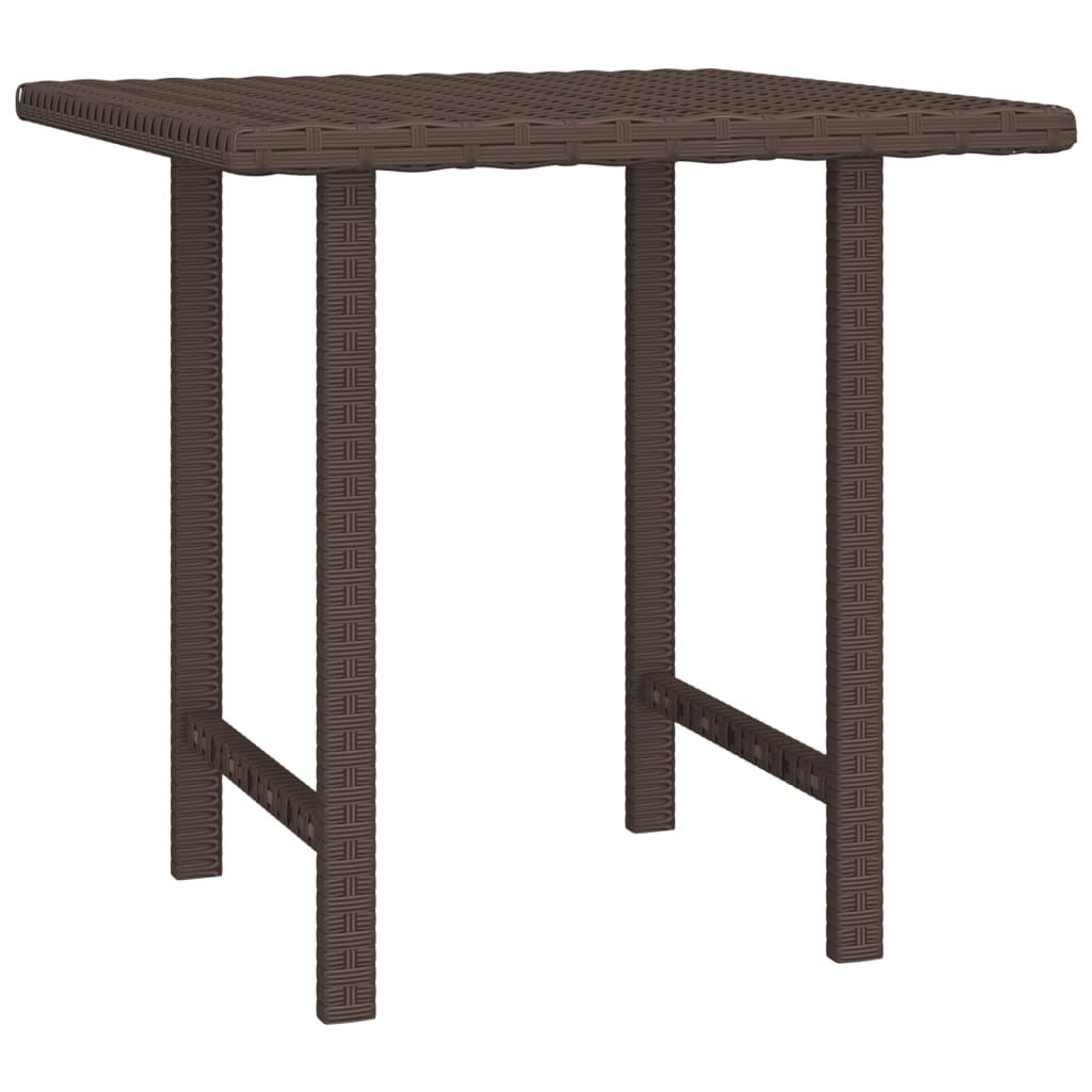 vidaXL Side Tables 3 pcs Brown Poly Rattan