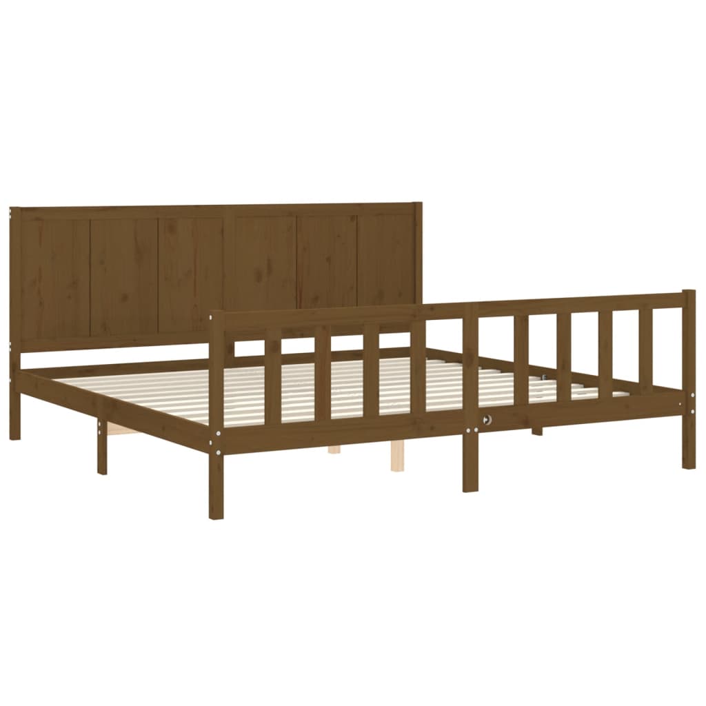 vidaXL Bed Frame without Mattress Honey Brown 200x200 cm Solid Wood Pine