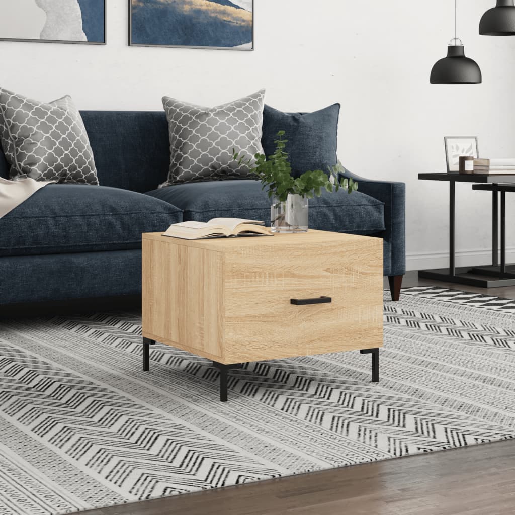 vidaXL Coffee Table Sonoma Oak 50x50x40 cm Engineered Wood