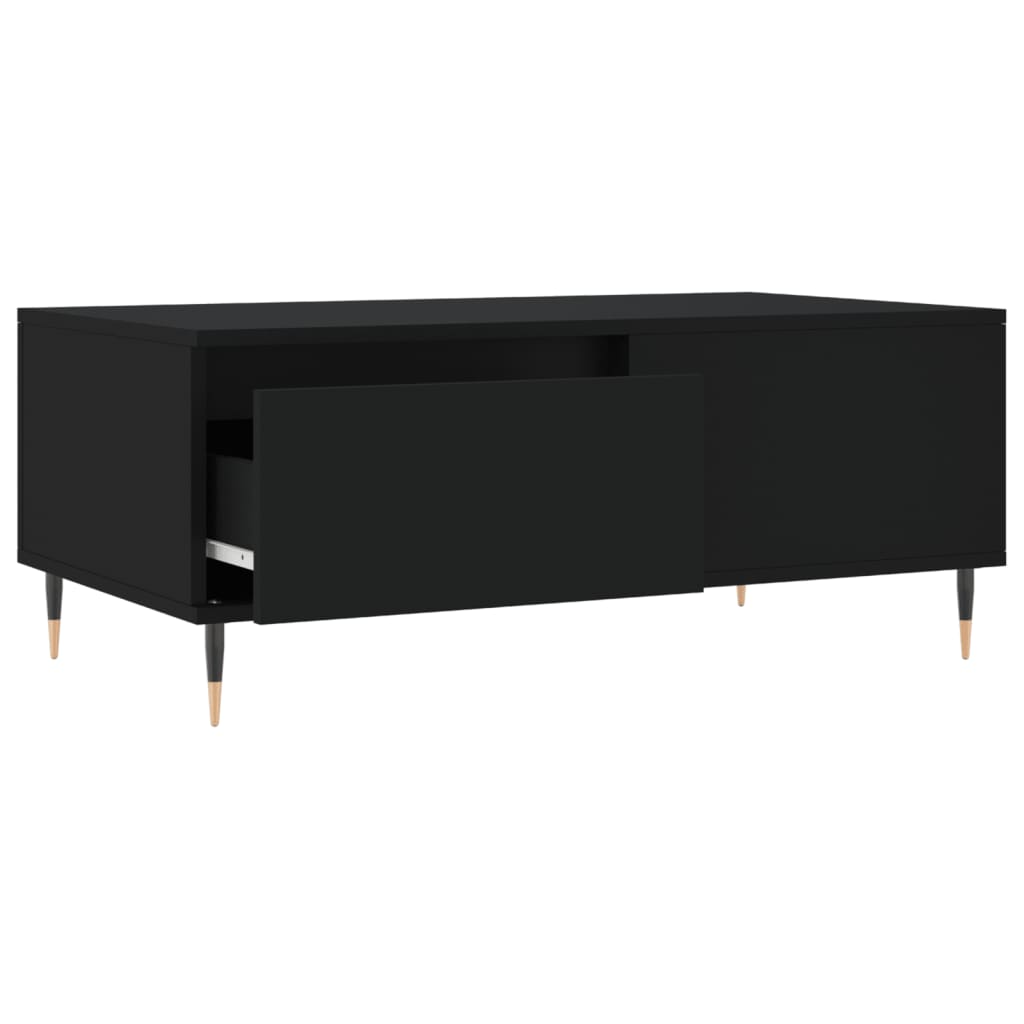 vidaXL Coffee Table Black 90x50x36.5 cm Engineered Wood