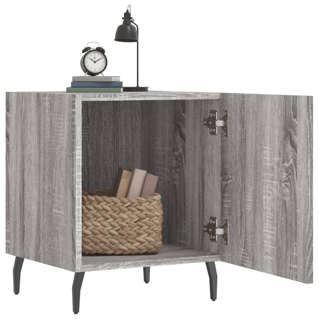 vidaXL Bedside Cabinet Grey Sonoma 40x40x50 cm Engineered Wood