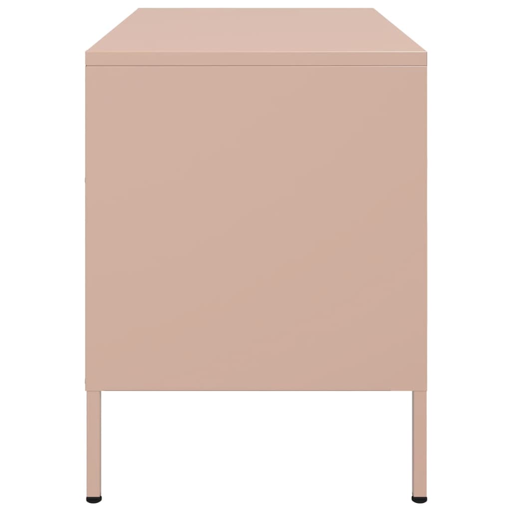 vidaXL TV Cabinet Pink 68x39x50.5 cm Steel