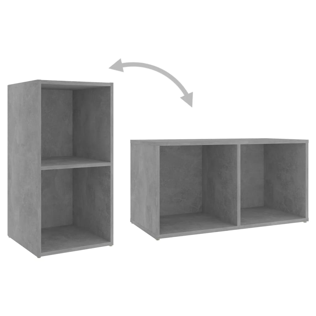 vidaXL TV Cabinets 2 pcs Concrete Grey 72x35x36.5 cm Engineered Wood