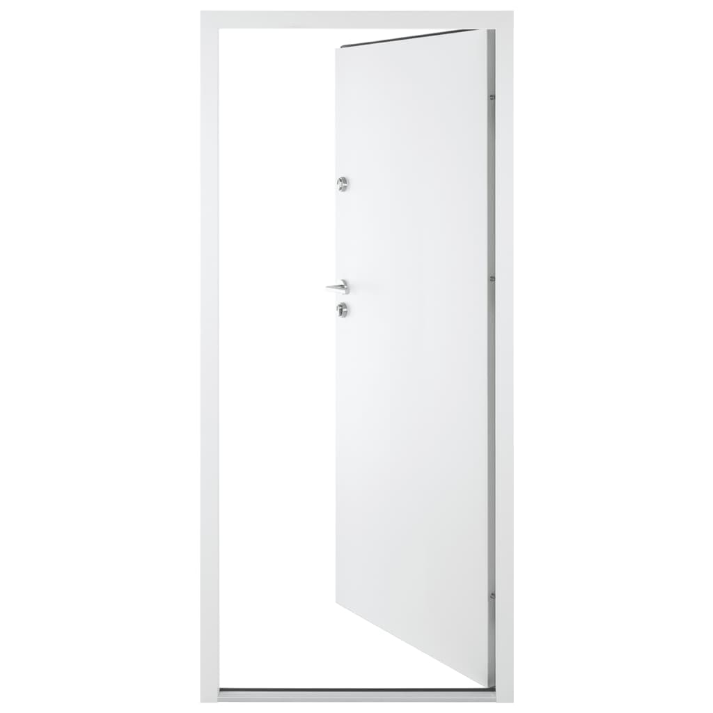 vidaXL Front Door White 90x200 cm Aluminium