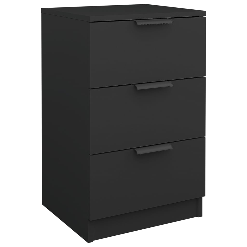 vidaXL Bedside Cabinet Black 40x36x65 cm