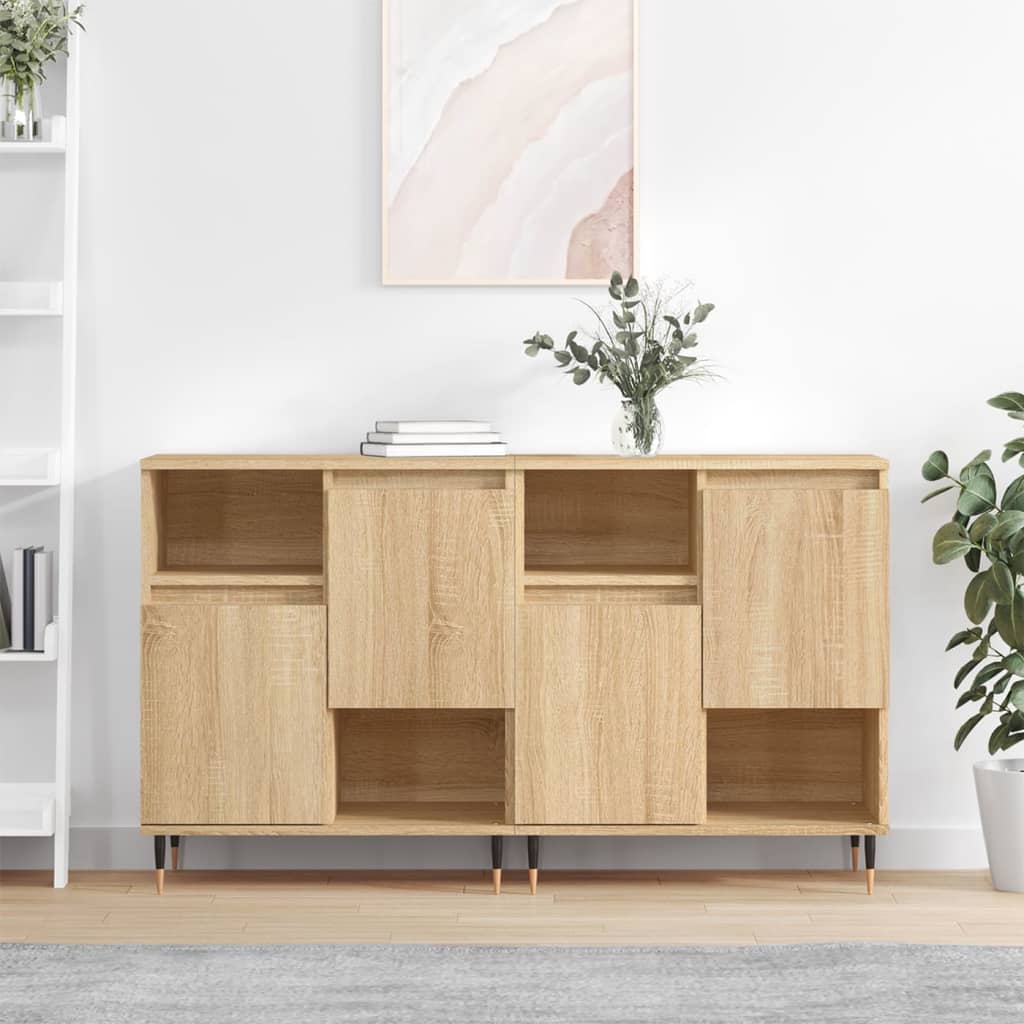 vidaXL Sideboards 2 pcs Sonoma Oak Engineered Wood