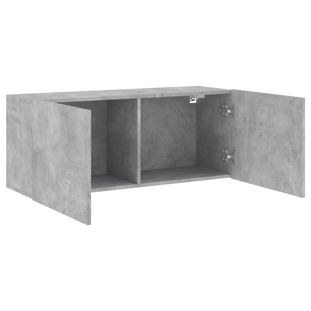 vidaXL TV Cabinet Wall-mounted Concrete Grey 100x30x41 cm