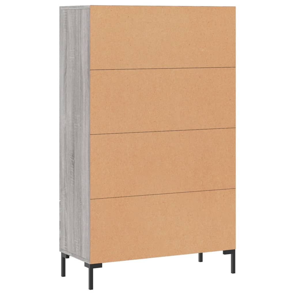 vidaXL Highboard Grey Sonoma 69.5x31x115 cm Engineered Wood