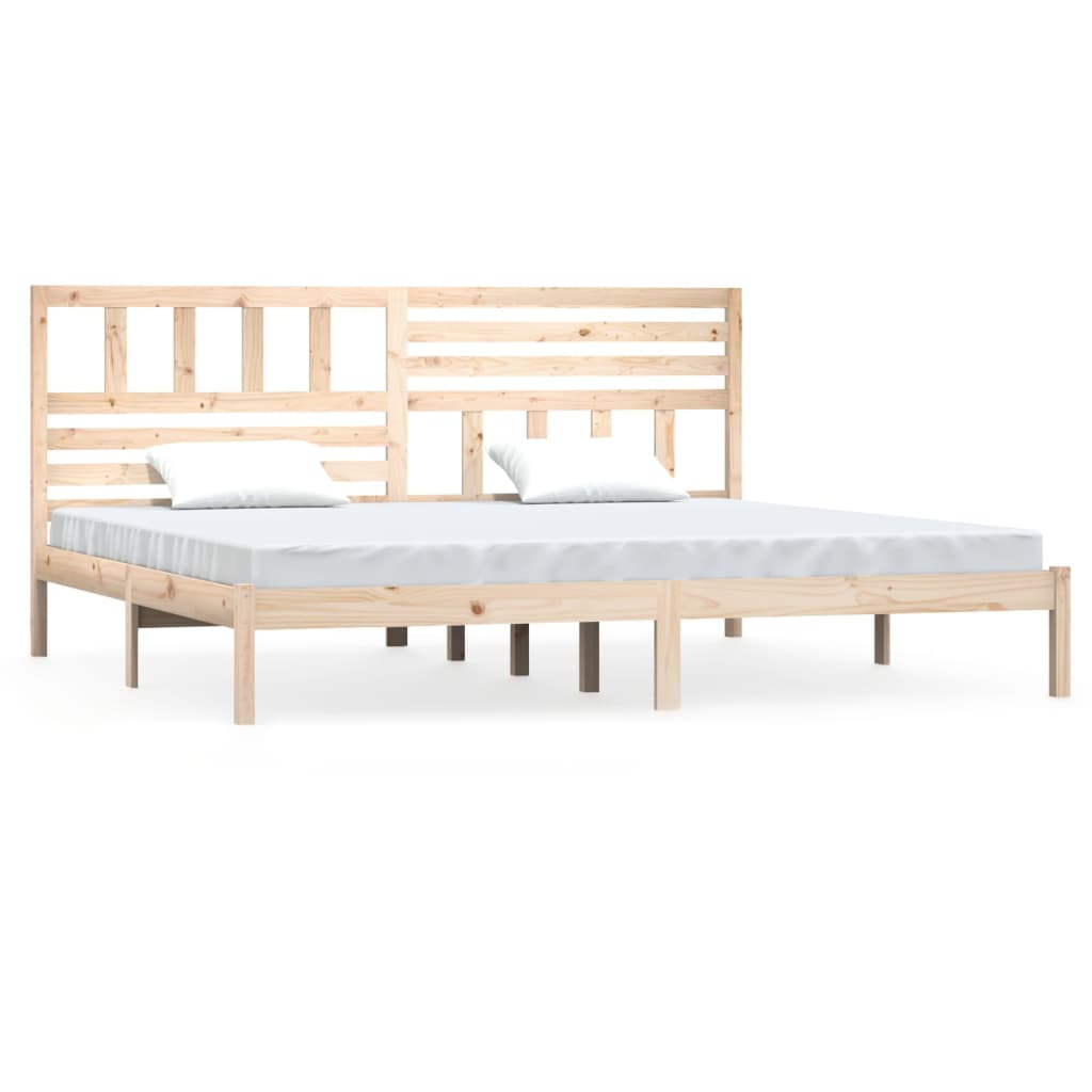 vidaXL Bed Frame without Mattress 180x200 cm Super King Solid Wood Pine