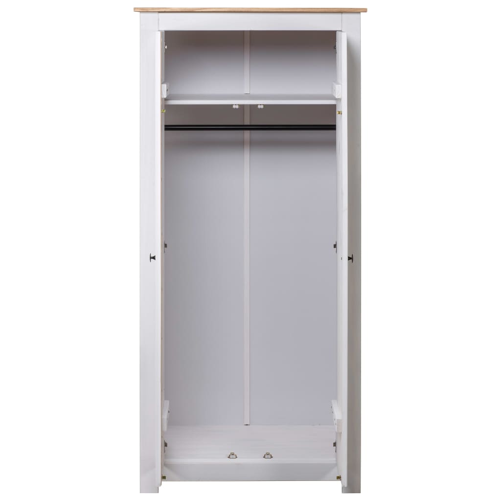 vidaXL Wardrobe White 80x50x171.5 cm Solid Pine Panama Range