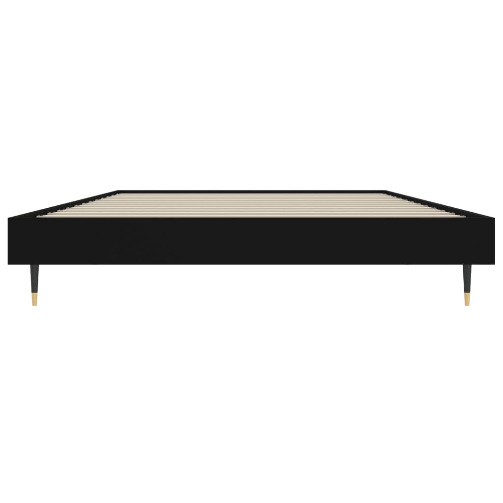 vidaXL Bed Frame without Mattress Black 100x200 cm Engineered Wood