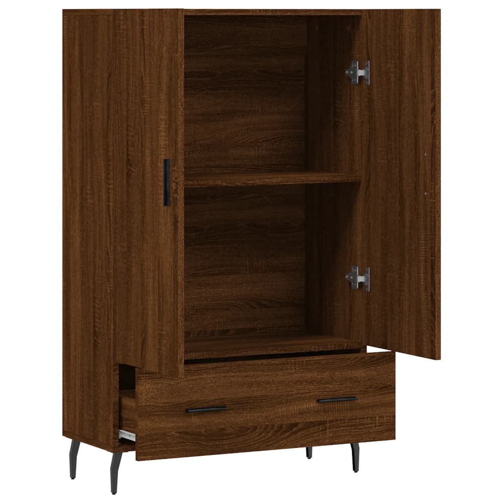 vidaXL Highboard Brown Oak 69.5x31x115 cm Engineered Wood