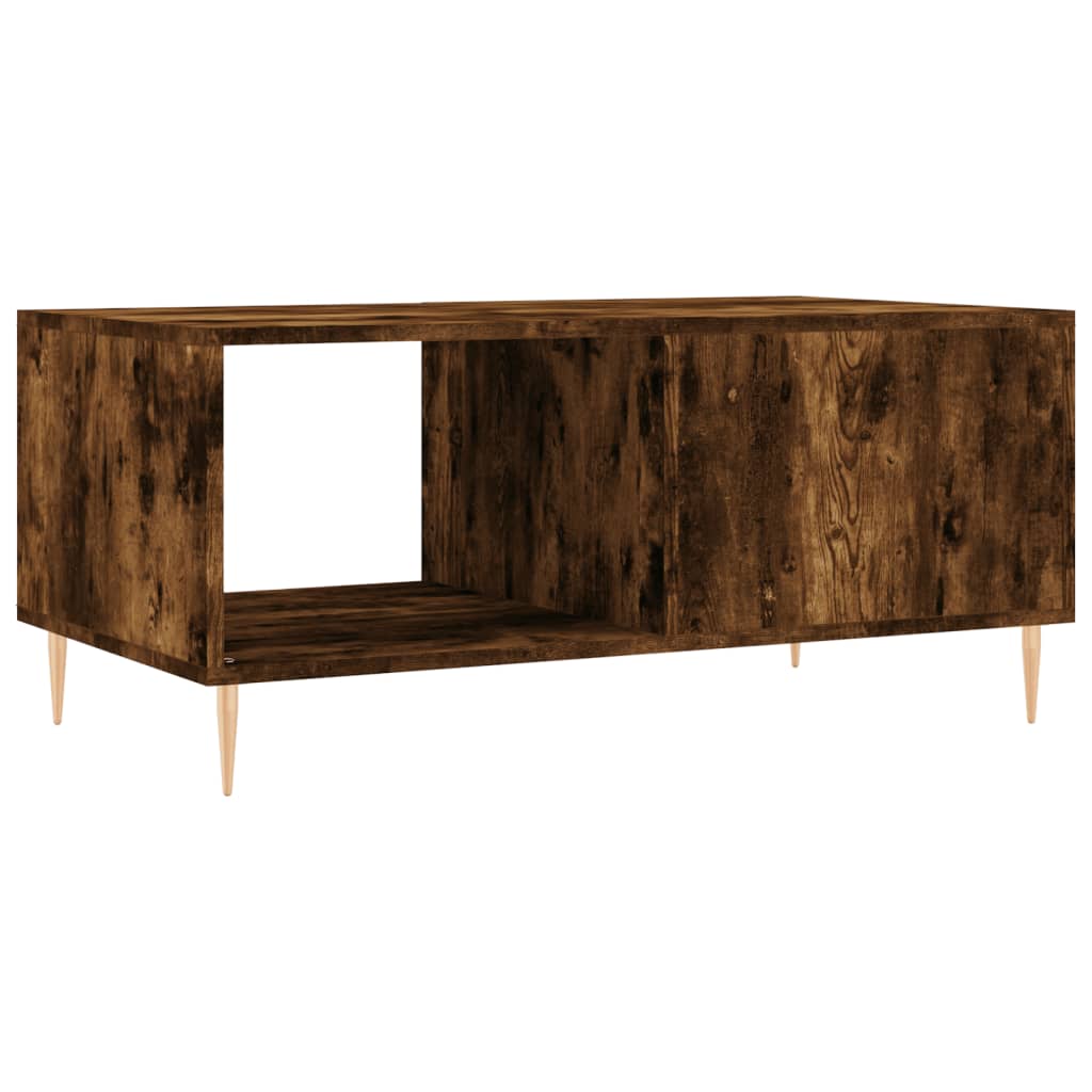 vidaXL Coffee Table Smoked Oak 90x50x40 cm Engineered Wood