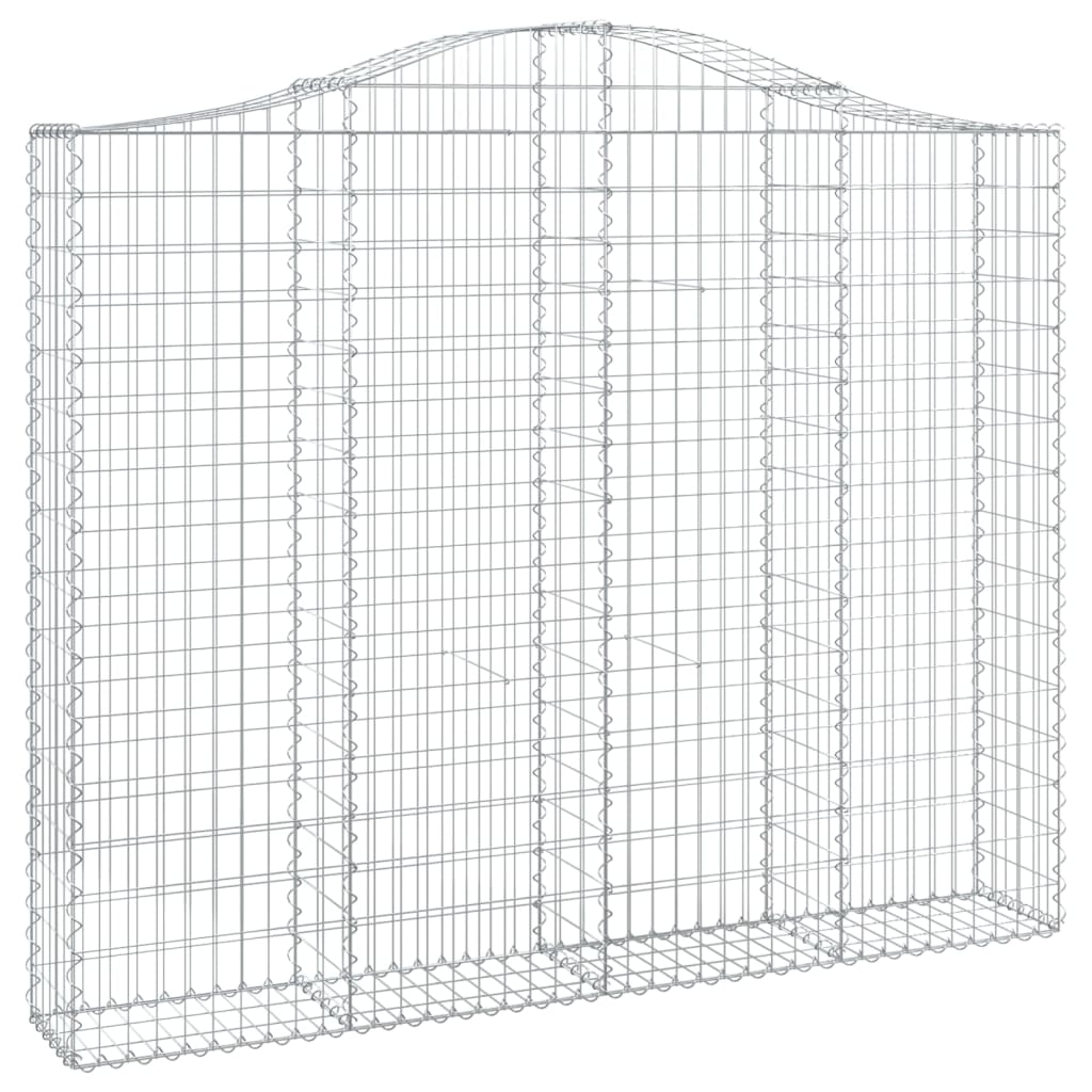 vidaXL Arched Gabion Baskets 6 pcs 200x30x160/180 cm Galvanised Iron