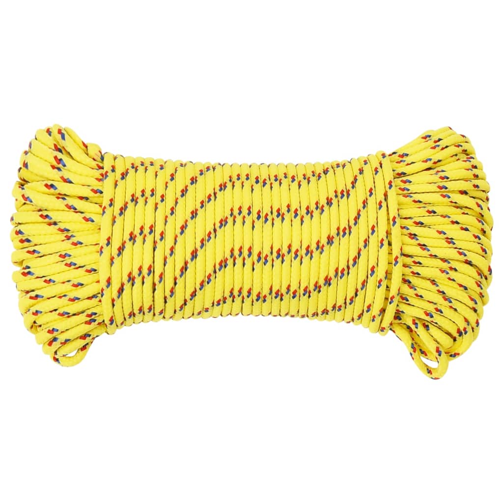 vidaXL Boat Rope Yellow 4 mm 250 m Polypropylene