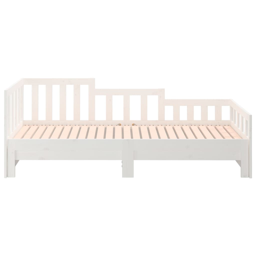 vidaXL Pull-out Day Bed without Mattress White 2x(80x200) cm