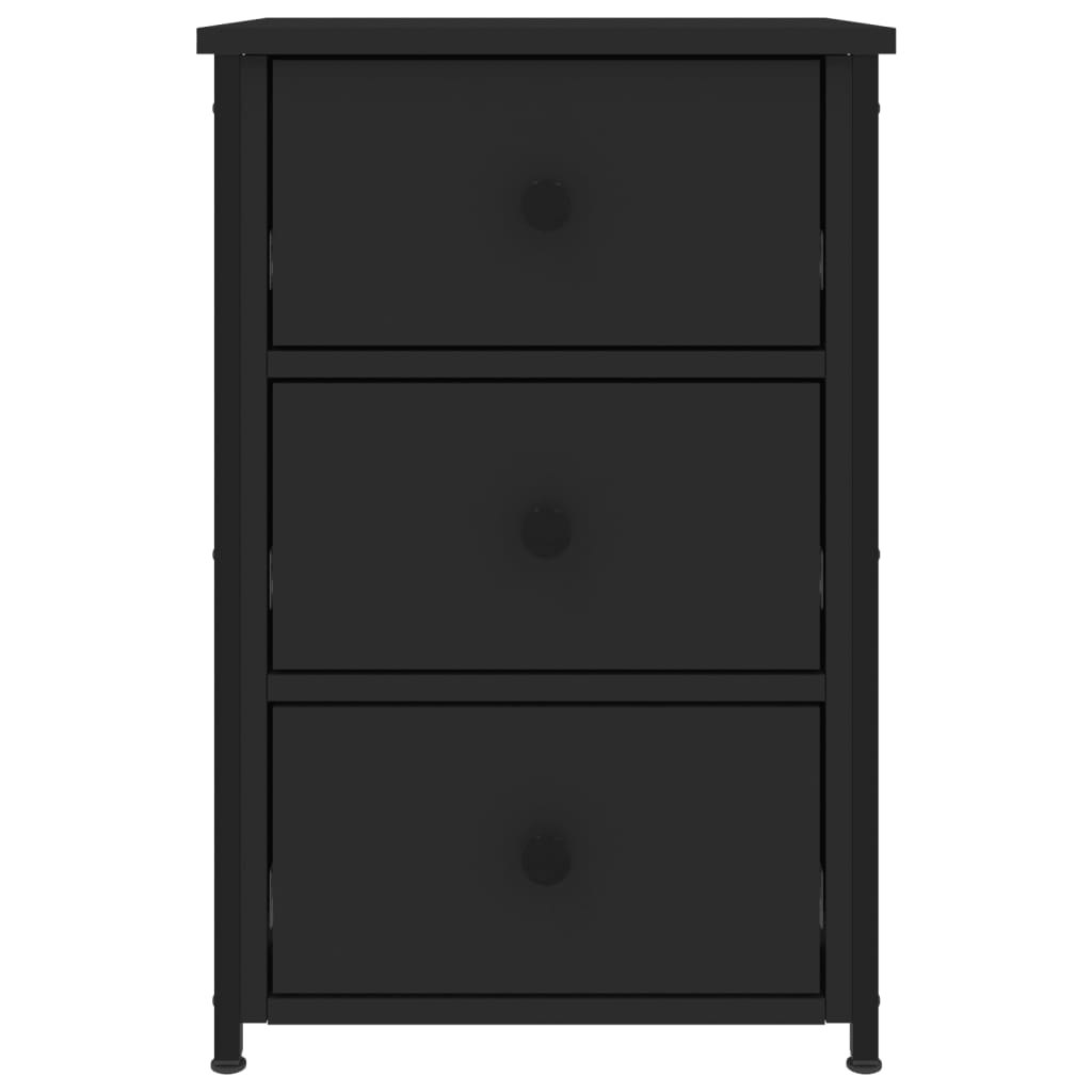 vidaXL Bedside Cabinets 2 pcs Black 40x36x60 cm Engineered Wood