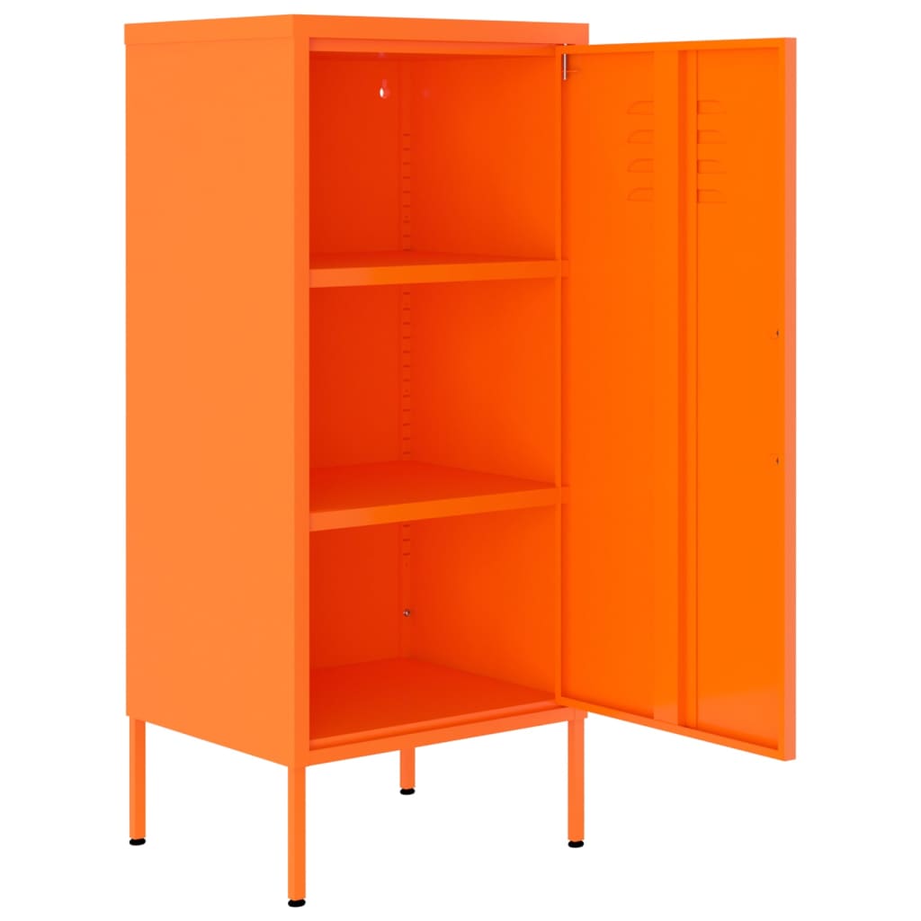 vidaXL Storage Cabinet Orange 42.5x35x101.5 cm Steel