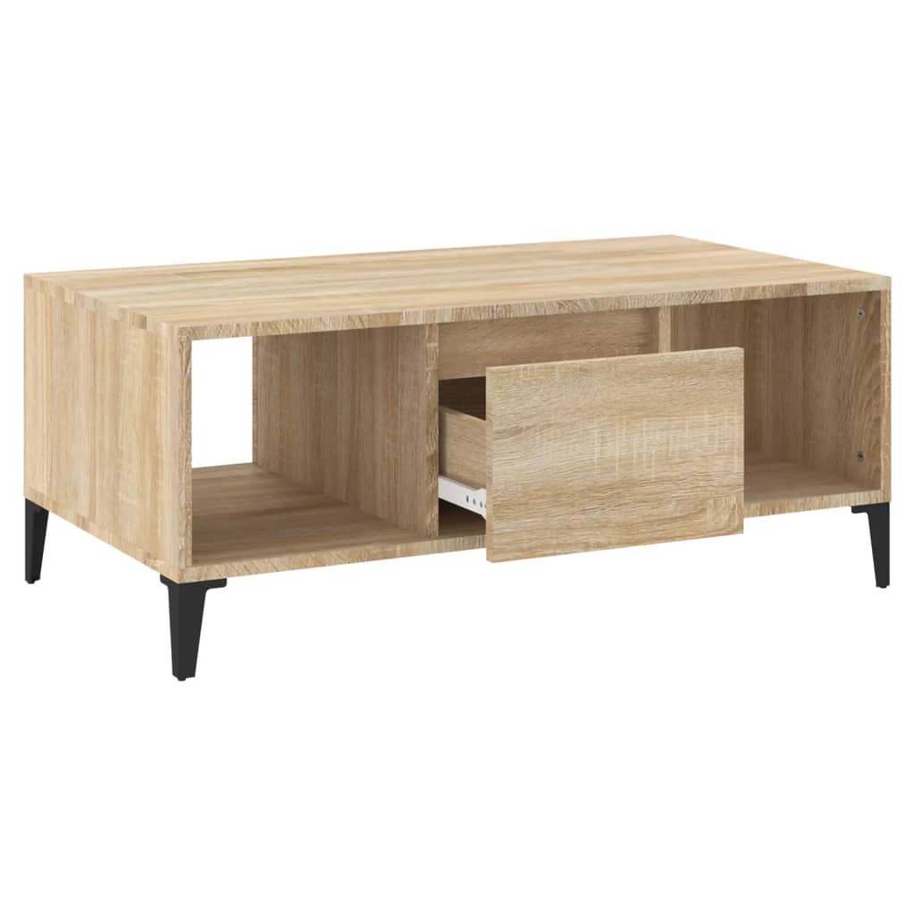 vidaXL Coffee Table Sonoma Oak 90x50x36.5 cm Engineered Wood