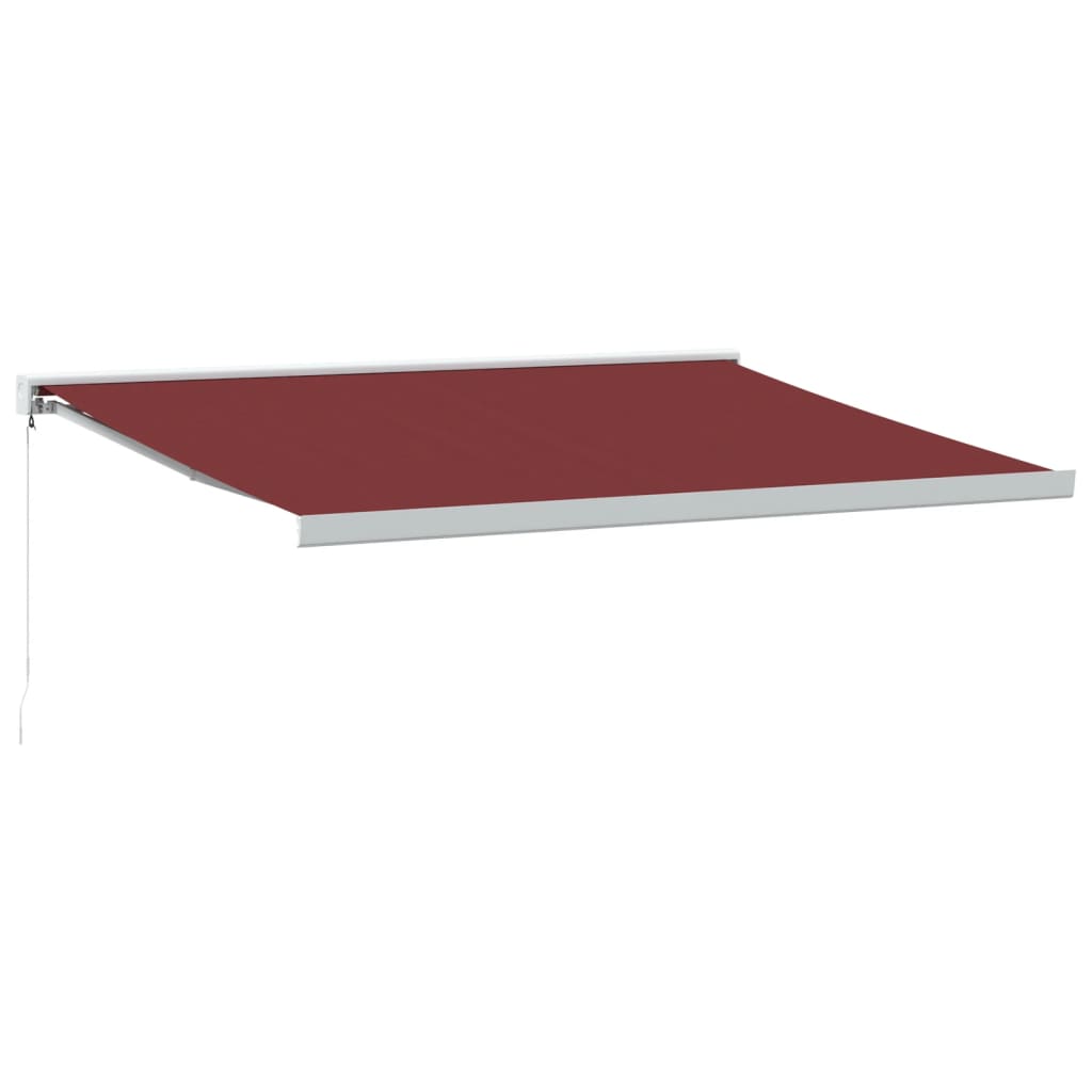 vidaXL Manual Retractable Awning Burgundy 400x300 cm