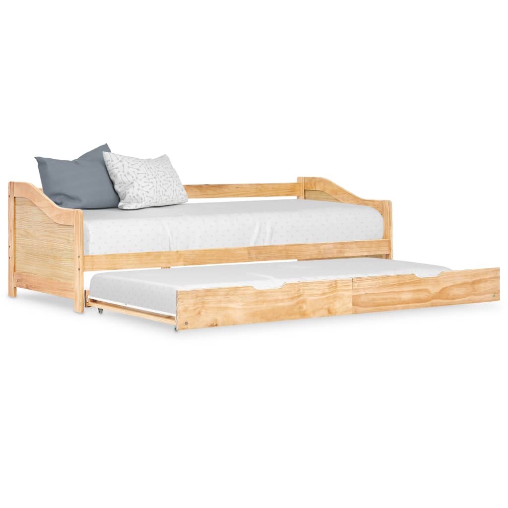 vidaXL Pull-out Sofa Bed Frame without Mattress Pinewood 90x200 cm