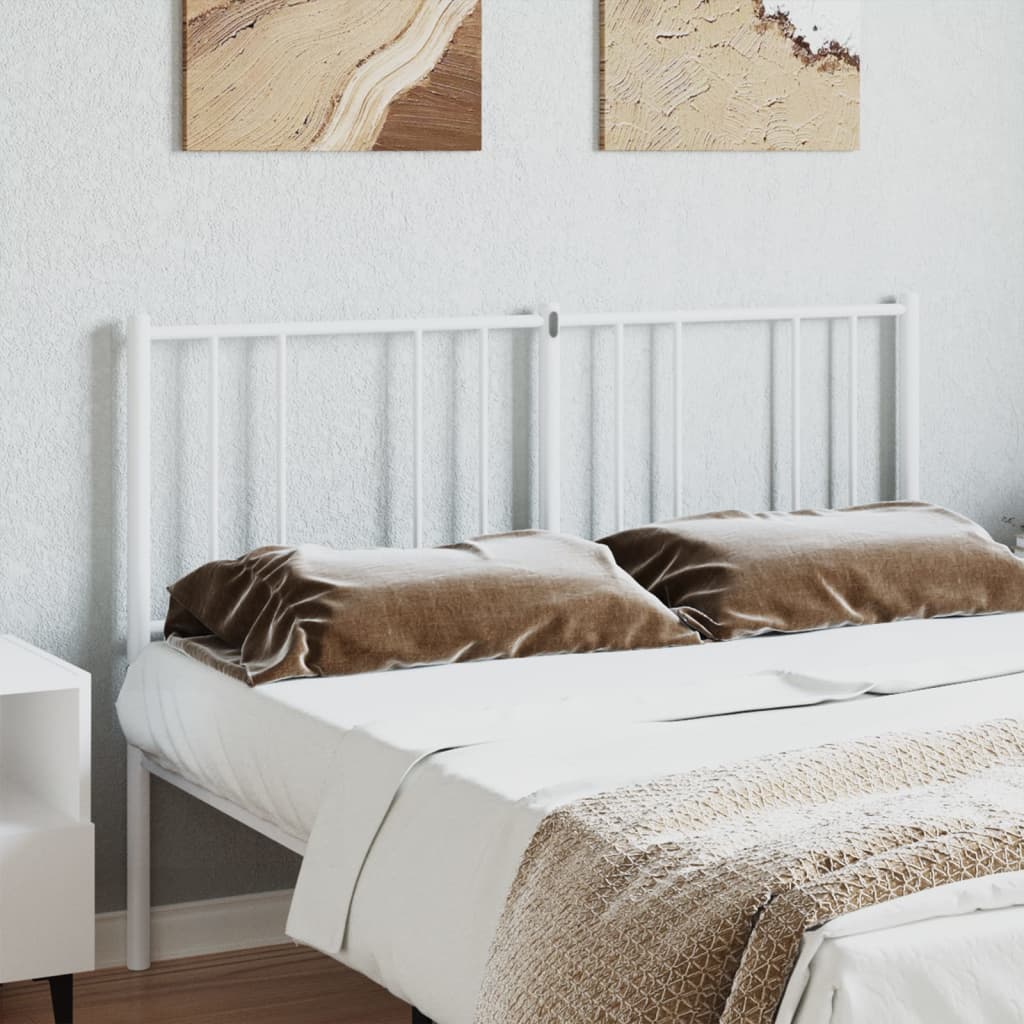 vidaXL Metal Headboard White 135 cm