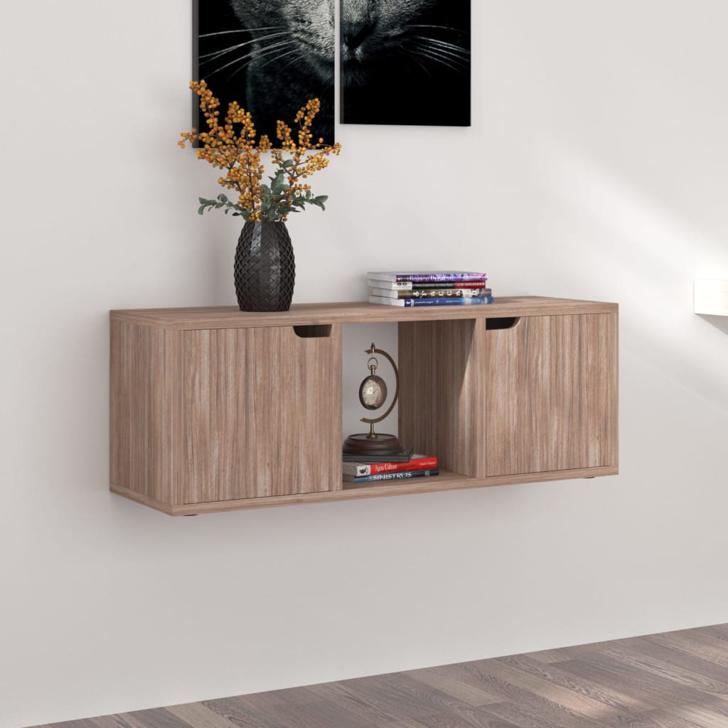 vidaXL TV Cabinet Grey Sonoma 88.5x27.5x30.5 cm Engineered Wood