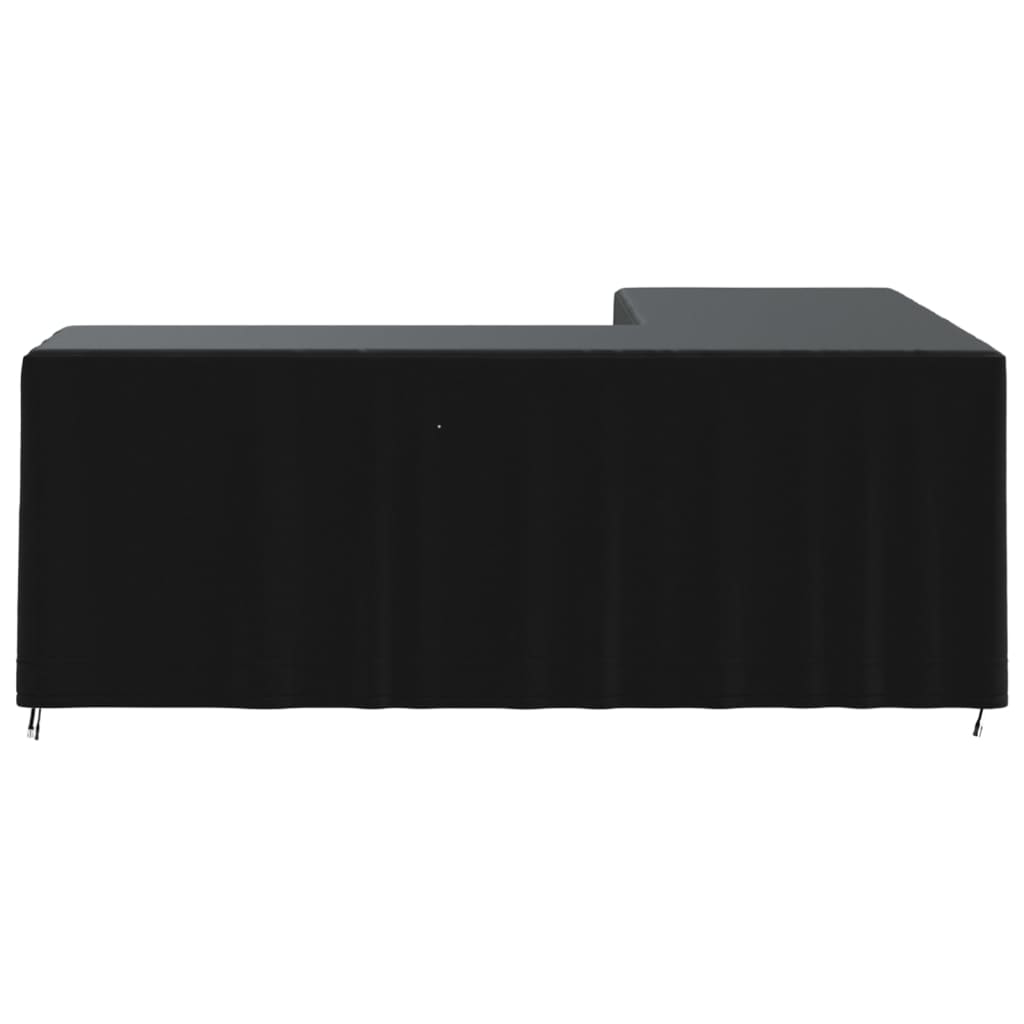 vidaXL L-shaped Sofa Cover Black 254x254x80 cm 420D Oxford