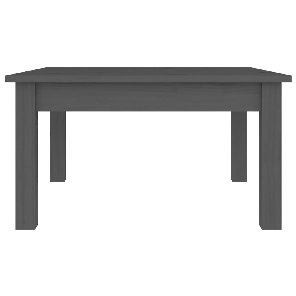 vidaXL Coffee Table Grey 55x55x30 cm Solid Wood Pine