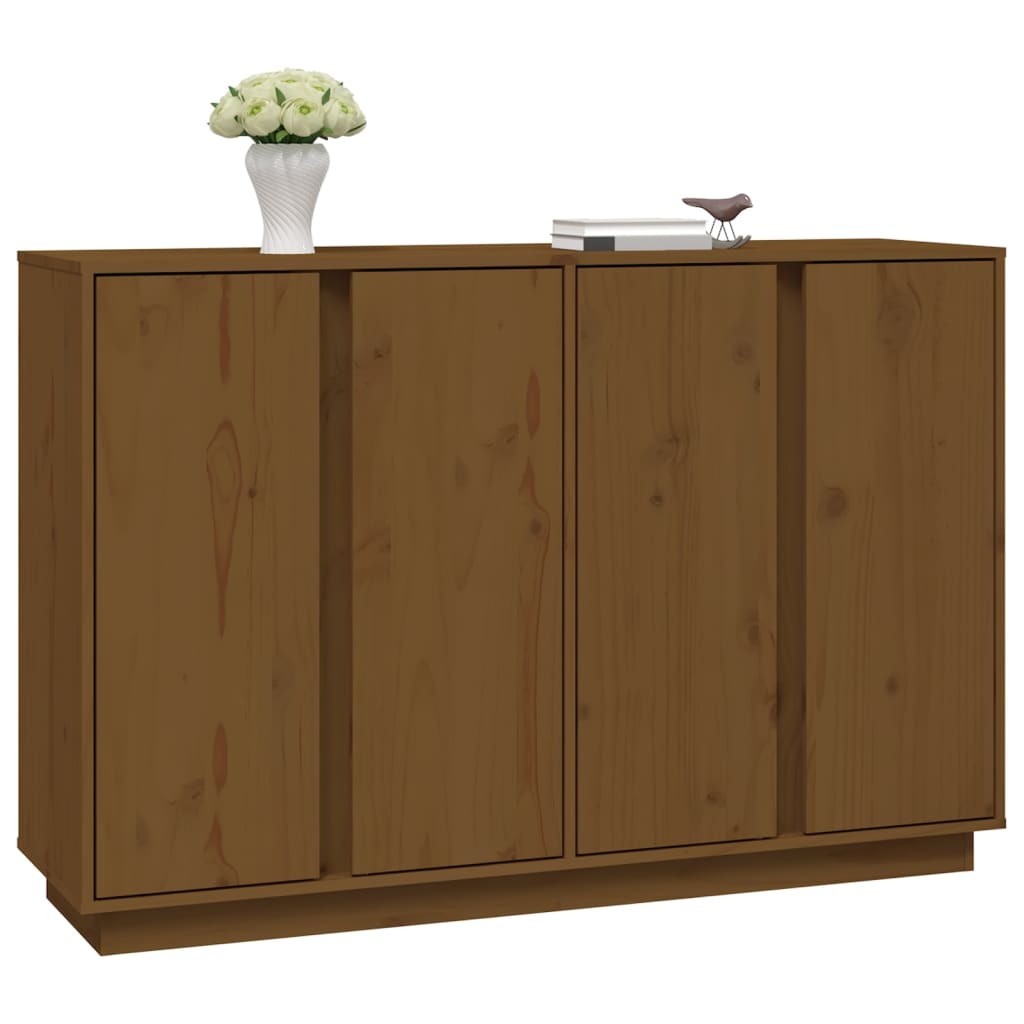 vidaXL Sideboard Honey Brown 120x35x80 cm Solid Wood Pine