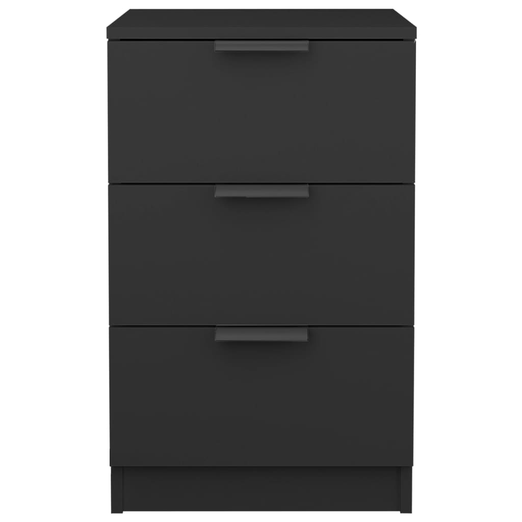 vidaXL Bedside Cabinets 2 pcs Black 40x36x65 cm