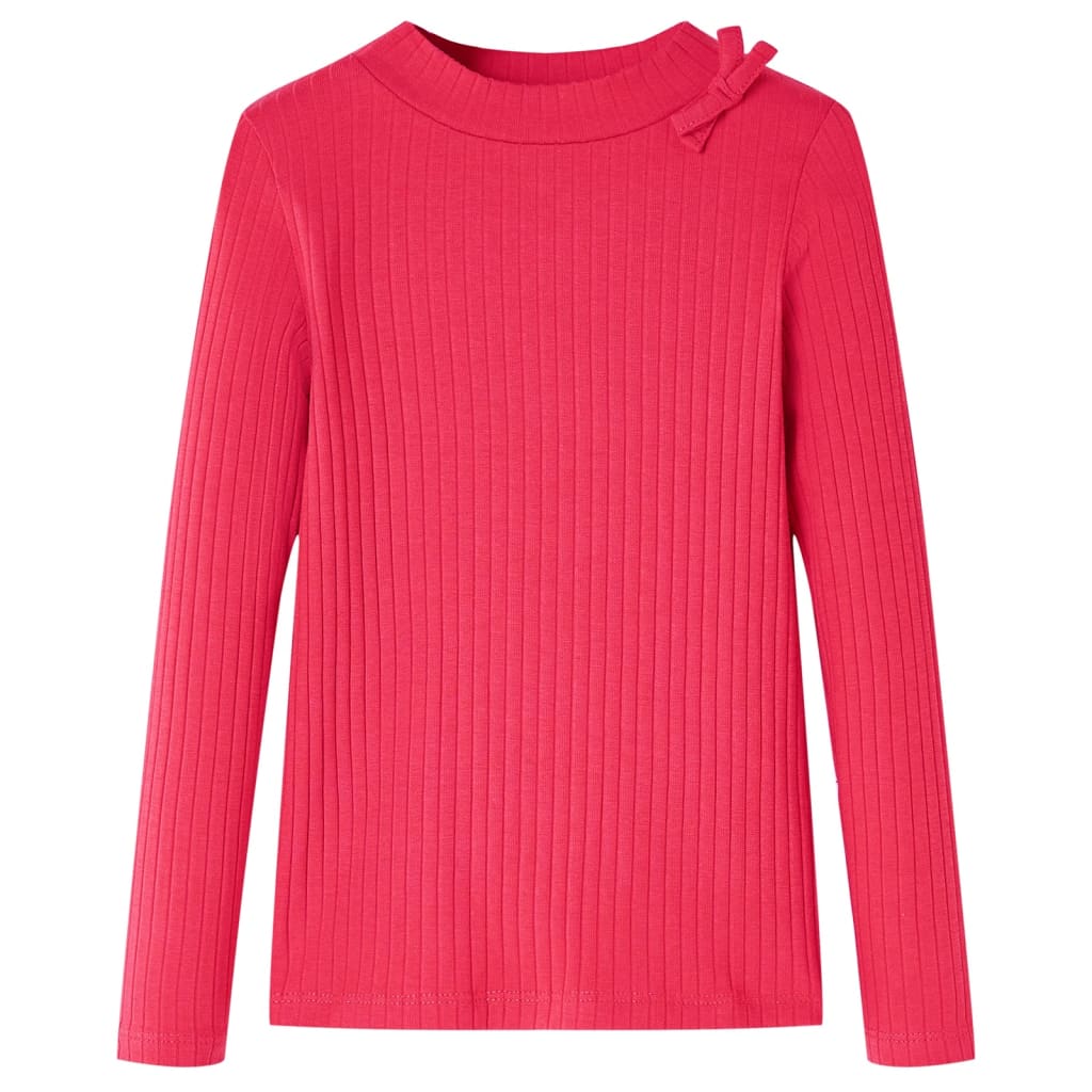 Kids' T-shirt with Long Sleeves Bright Pink 128