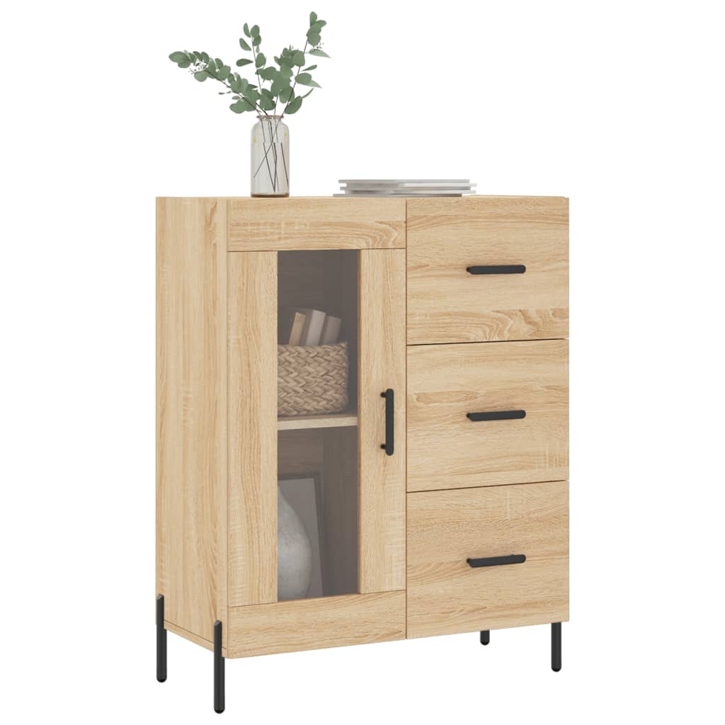 vidaXL Sideboard Sonoma Oak 69.5x34x90 cm Engineered Wood