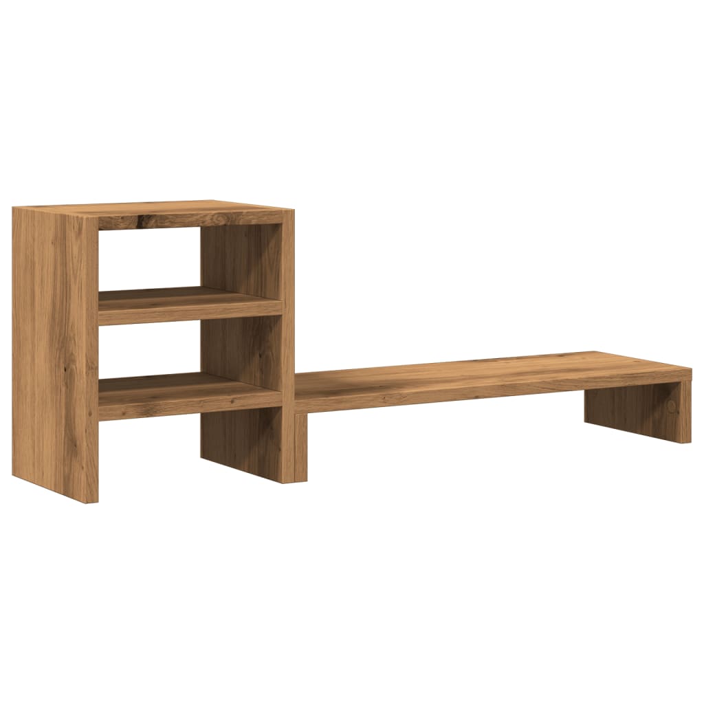 vidaXL Monitor Stand with Desk Organiser Artisian Oak Engineered Wood