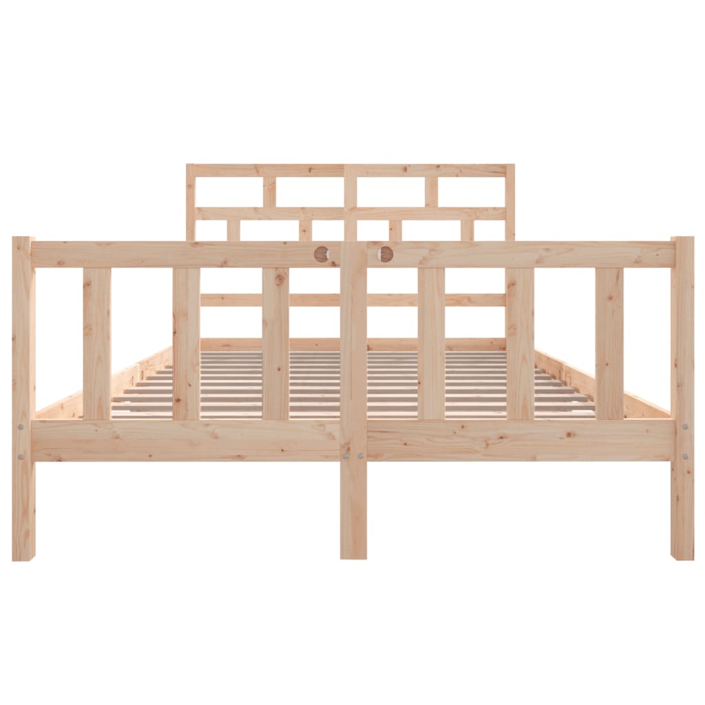 vidaXL Bed Frame without Mattress Solid Wood Pine King Size