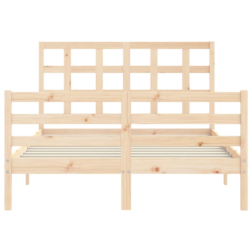 vidaXL Bed Frame without Mattress 140x190 cm Solid Wood