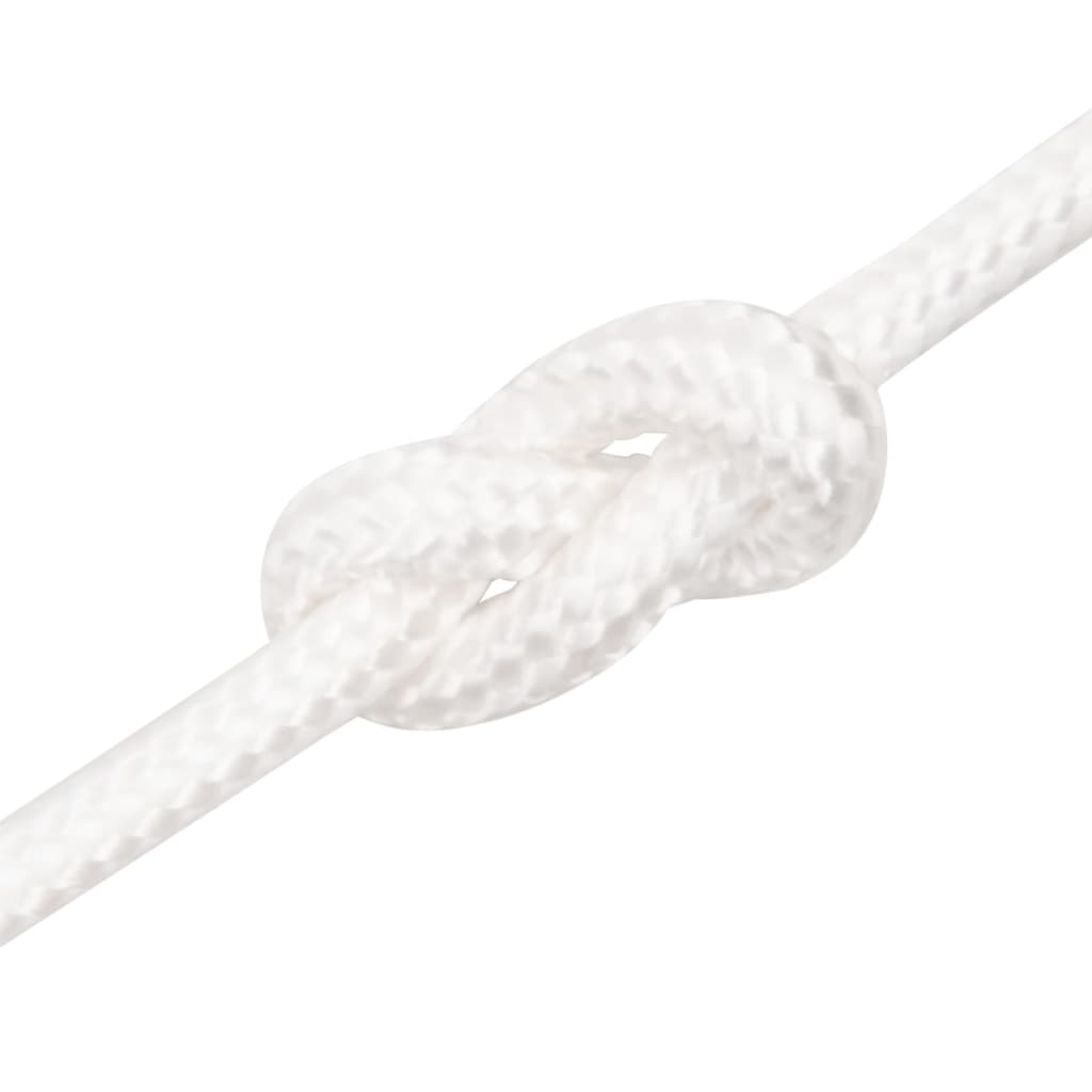 vidaXL Boat Rope Full White 8 mm 100 m Polypropylene