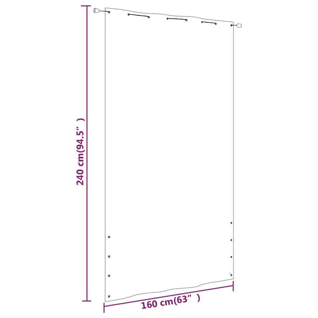 vidaXL Balcony Screen Terrecotta 160x240 cm Oxford Fabric