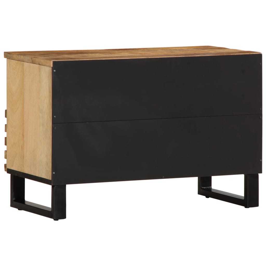 vidaXL TV Cabinet 70x34x46 cm Solid Wood Rough Mango