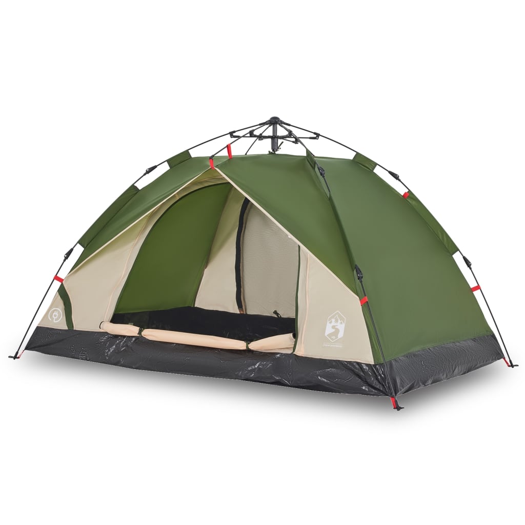 vidaXL Camping Tent Dome 2-Person Green Quick Release