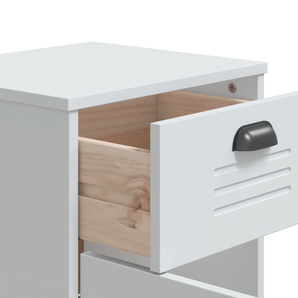 vidaXL Bedside Cabinet VIKEN White Engineered Wood