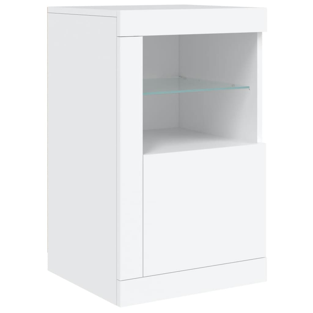 vidaXL Sideboard with LED Lights White 164x37x67 cm