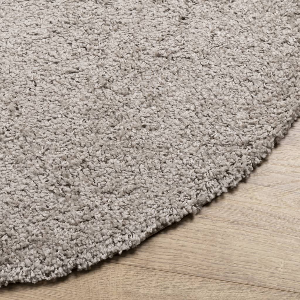 vidaXL Shaggy Rug PAMPLONA High Pile Modern Beige Ø 240 cm