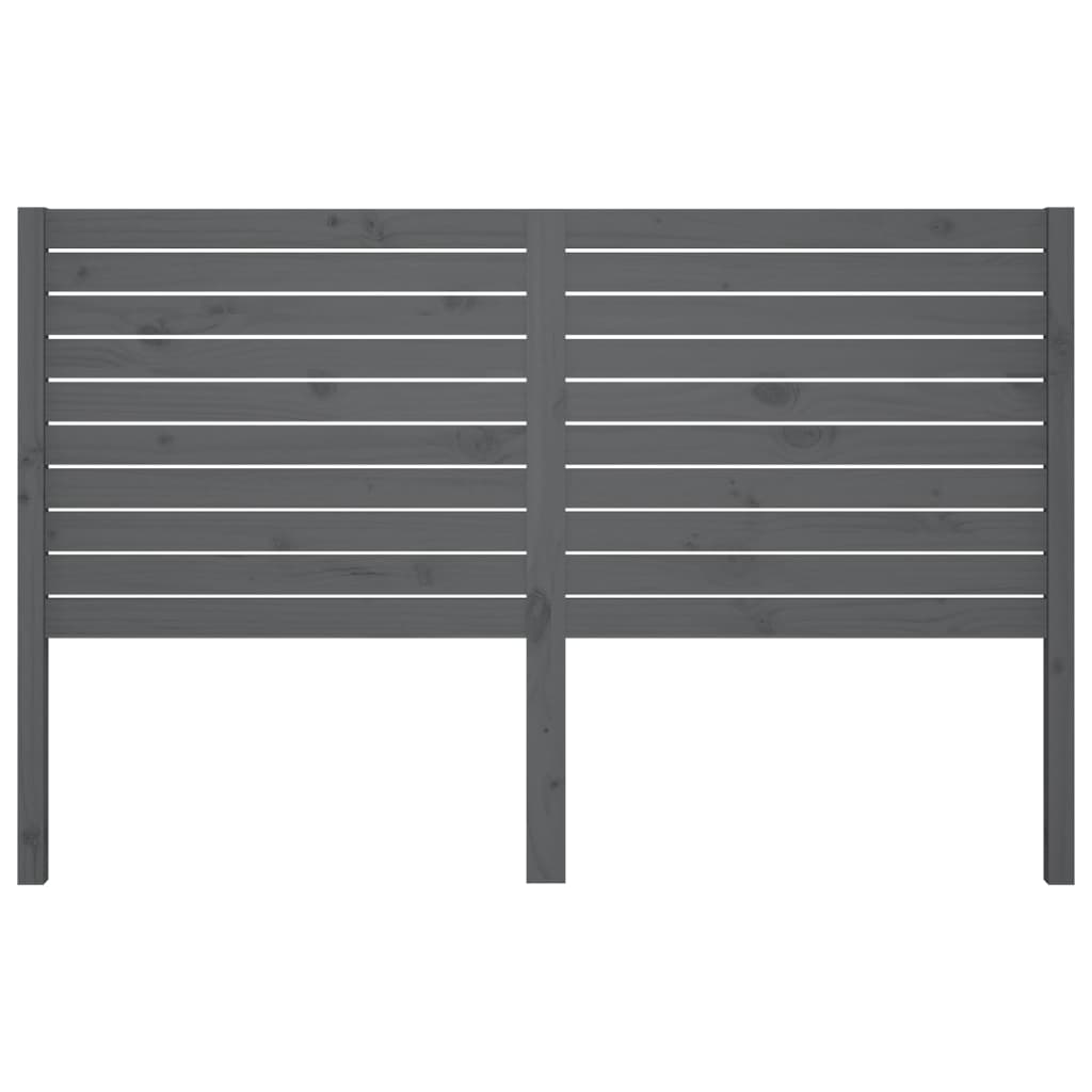 vidaXL Bed Headboard Grey 126x4x100 cm Solid Wood Pine