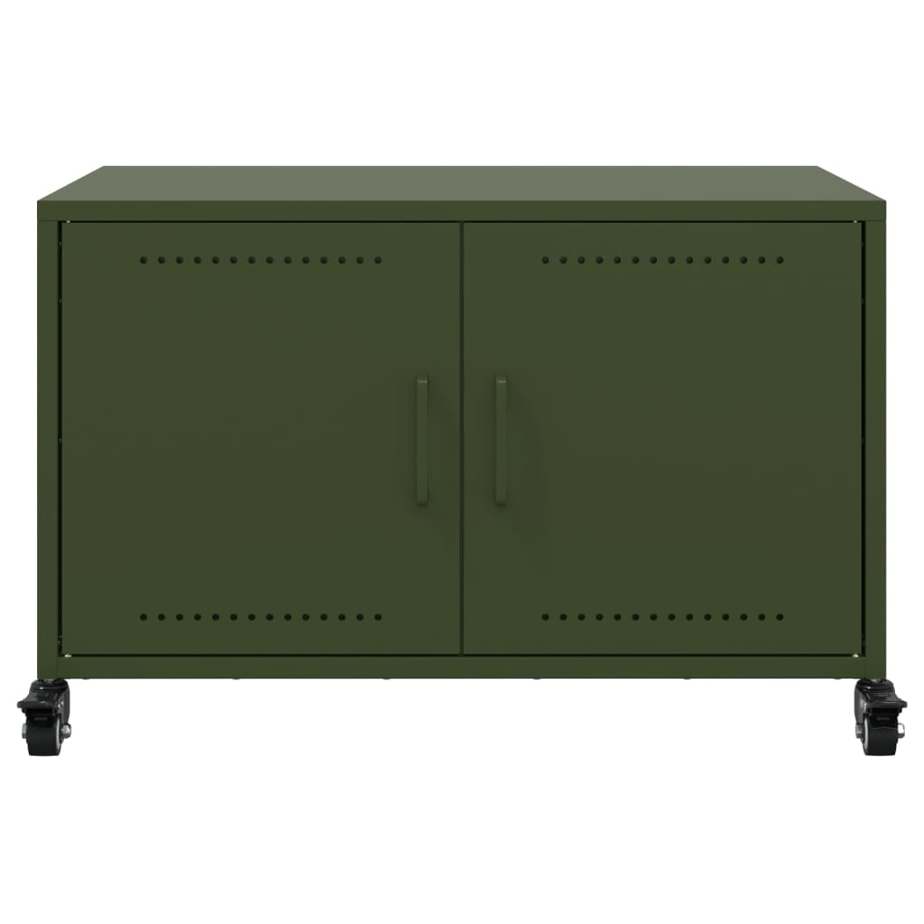 vidaXL TV Cabinet Olive Green 68x39x43.5 cm Steel